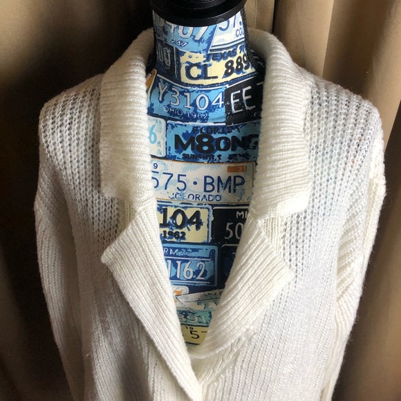 Vintage Alicia Knit V Neck Button Front Cardigan Sweater - Picture 3 of 12